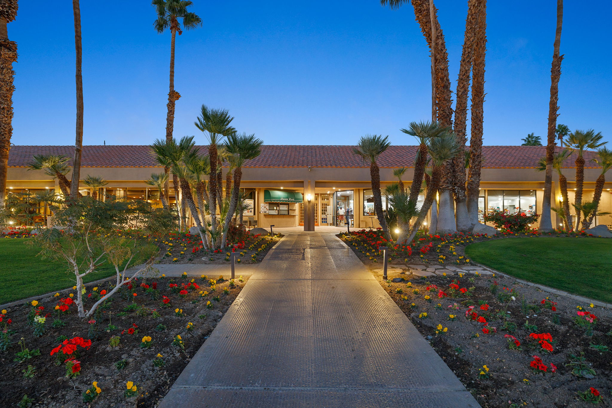 Clubhouse view at night